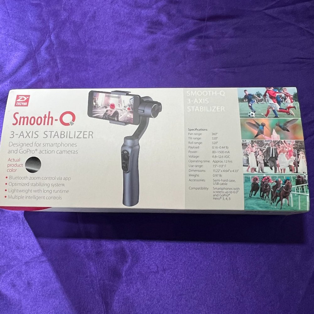 📌Smooth Q 3-Axis Handheld Gimbal Stabilizer for Smartphones & Action Cameras